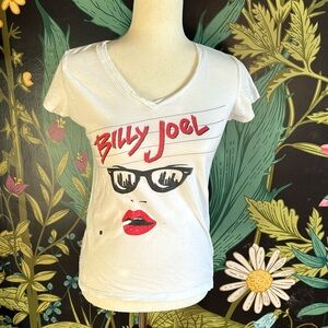 Billy Joel 80's Girl Girls Jr Soft tee large White